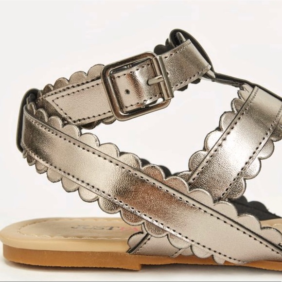 JustFab Rose Gold Sandals - Picture 2 of 2